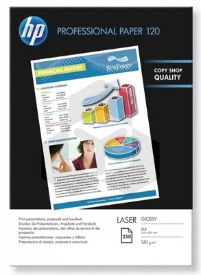 HP fotopapier - Professional Laser Paper 120gr Glossy A4 (250 vel)